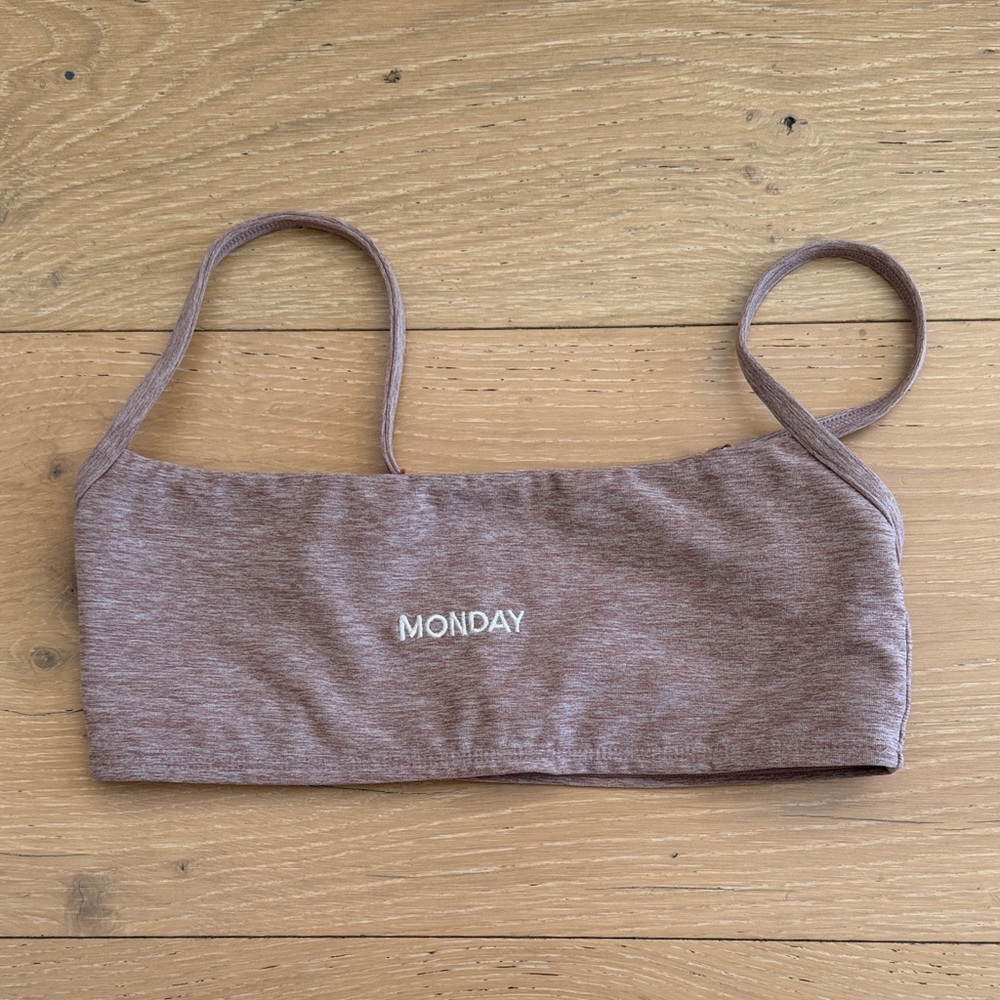 Monday Swimwear Mauve/Brown Cropped Bralette Top